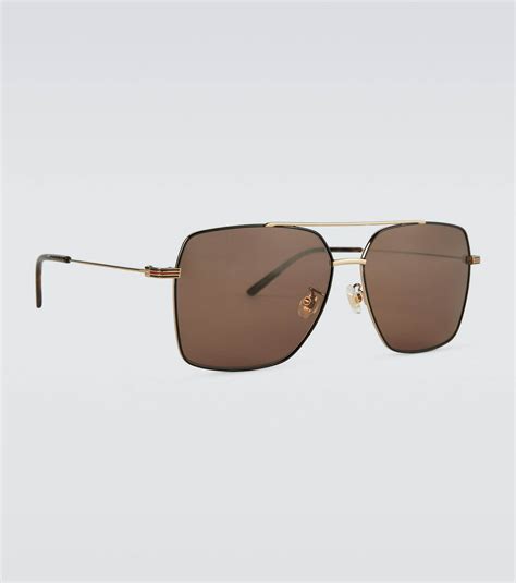 gucci square frame metal glasses|Gucci large square frame sunglasses.